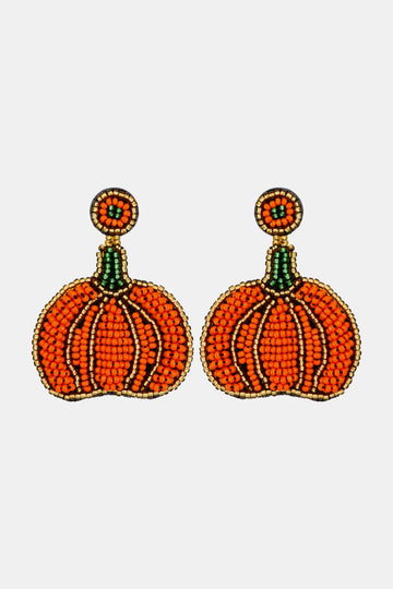 Beads Detail Pumpkin Shape Dangle Earring