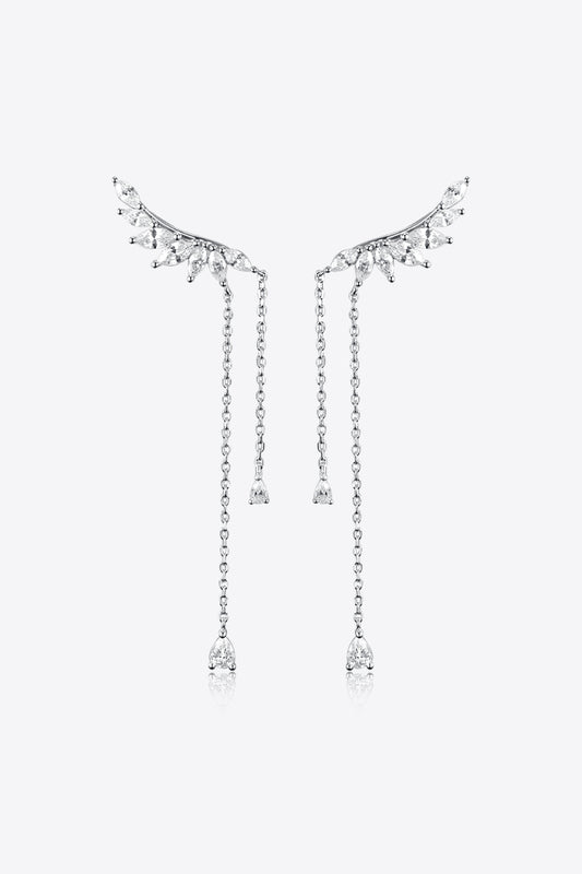 Platinum-Plated Crawl Earrings